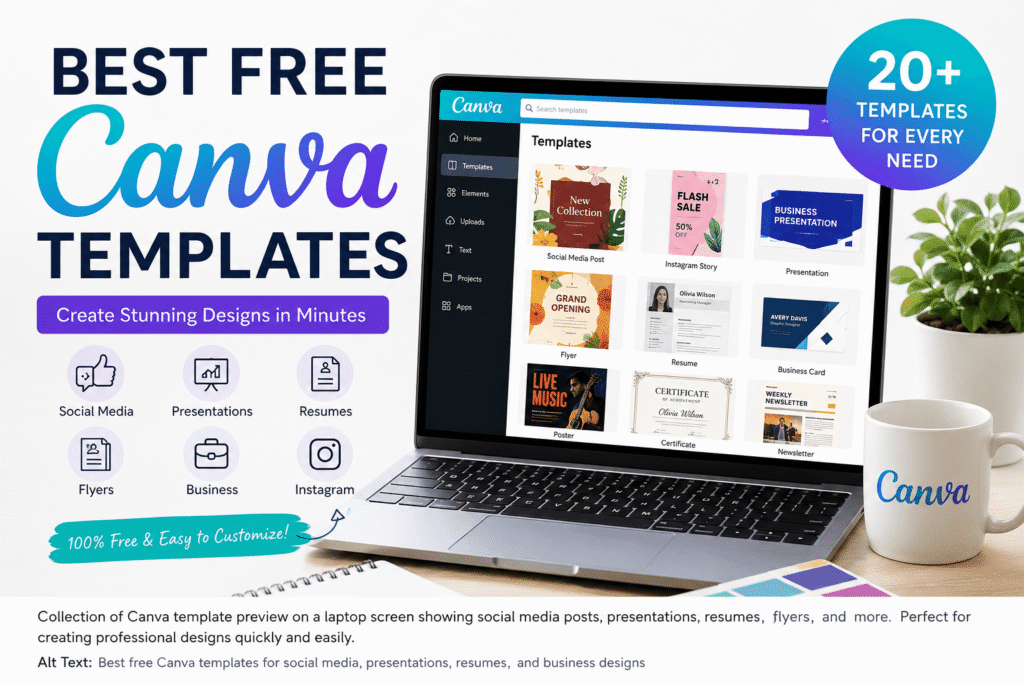 Best free Canva templates for social media, presentations, resumes, and business designs