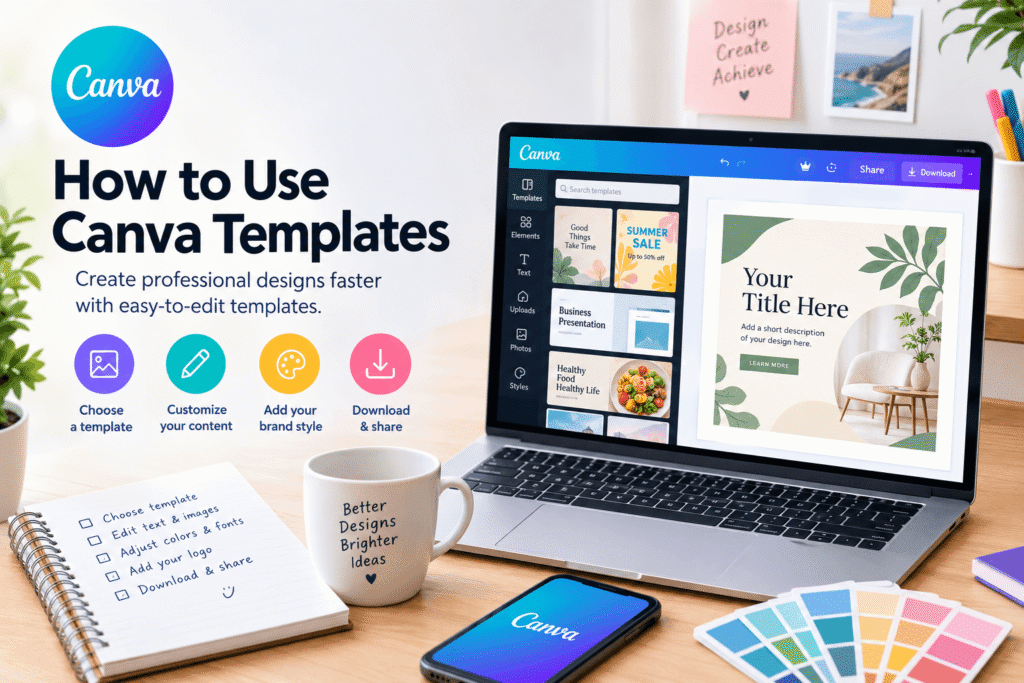 How to use Canva templates to create professional designs
