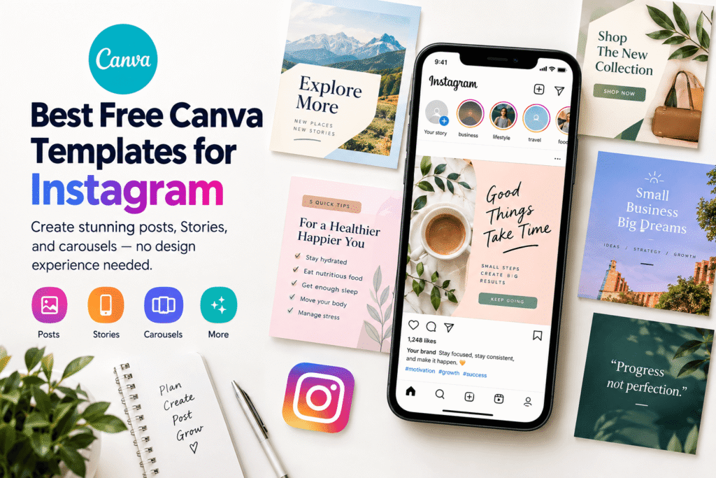 Best free Canva templates for Instagram posts, Stories, and carousels